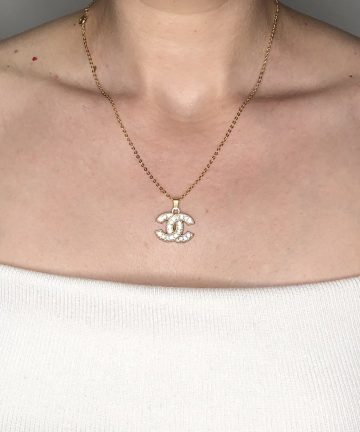 CC CRYSTAL TWISTED NECKLACE