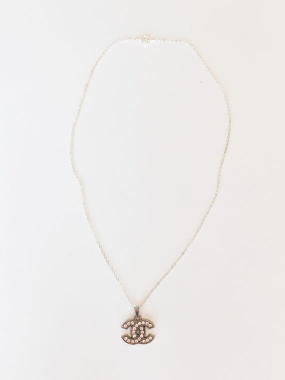 CC SILVER CRYSTAL NECKLACE – Butterfly Boutique